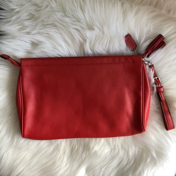 Coach Red Leather Clutch Wristlet - Picture 5 of 8